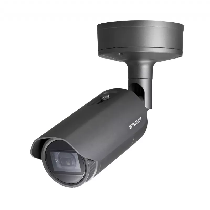 Hanwha Vision WiseNet X XNO-6080R cámara IP tipo bullet para exterior, 2 MP, 2,8-12 mm, día/noche, antivandálica, gris