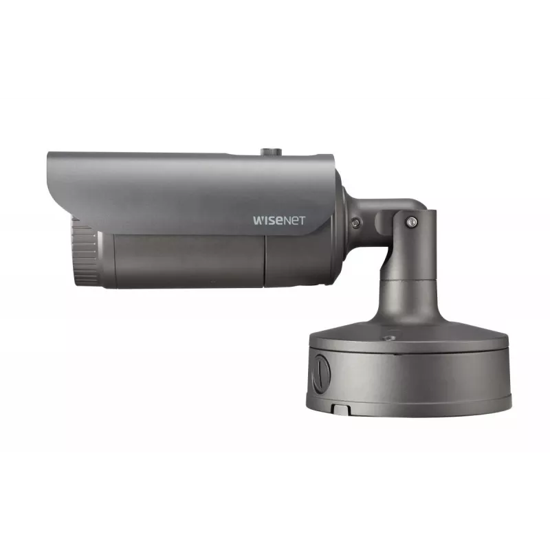 Hanwha Vision WiseNet X XNO-6080R cámara IP tipo bullet para exterior, 2 MP, 2,8-12 mm, día/noche, antivandálica, gris