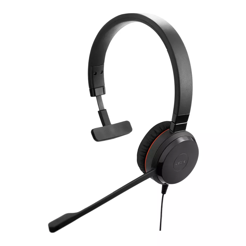 Auriculares Jabra Evolve 30 II de repuesto mono, con cable, 150 - 7000 Hz, oficina/call center, 171,1 g, auriculares, negro