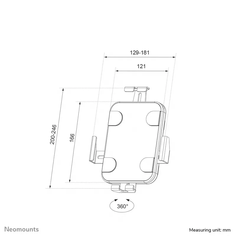 Soporte de pared para tablet Neomounts WL15-625BL1 7,9–11
