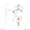 Soporte para tablet Neomounts DS15-545WH1 con pinza de mesa 4,7-12,9