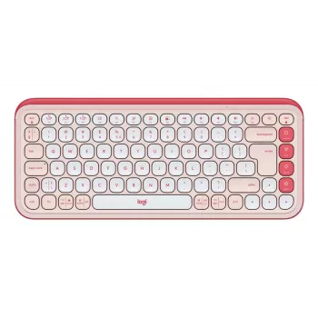 LOGITECH teclado inalámbrico - Pop Icon Keys - rosa y blanco roto Qwerty Uk