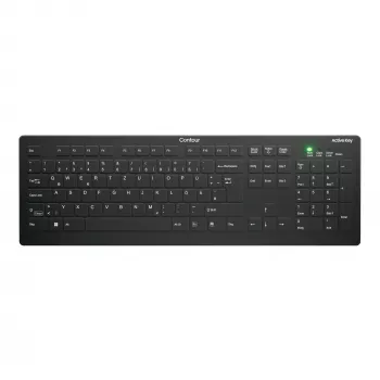 Contour Design Active Key Contour QuickClean teclado médico con cubierta extraíble tamaño completo inalámbrico negro DE C8112