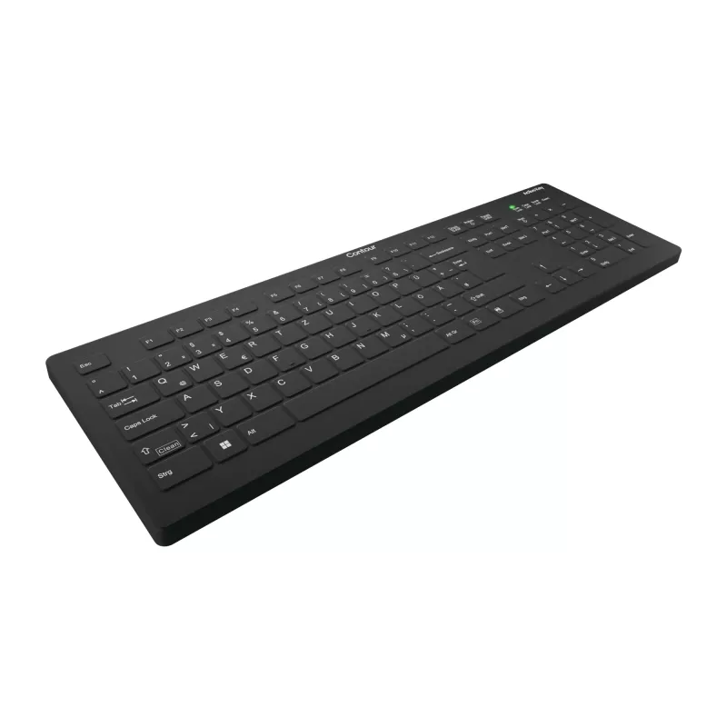 Contour Design Active Key Contour QuickClean teclado médico con cubierta extraíble tamaño completo inalámbrico negro DE C8112