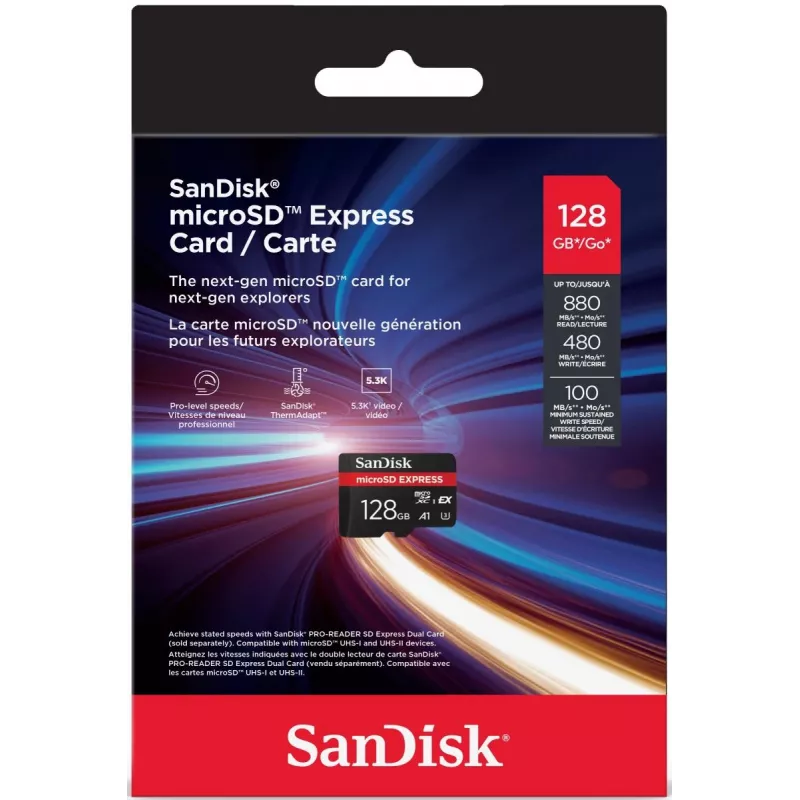 Tarjeta microSD SanDisk 128 GB UHS-I Express SDSQXFN-128G-GN4NN