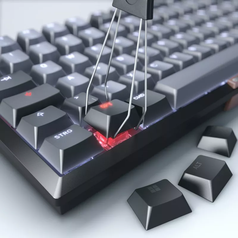 CHERRY KW 300 MX teclado Home USB + Bluetooth QWERTZ alemán negro, cobre, gris