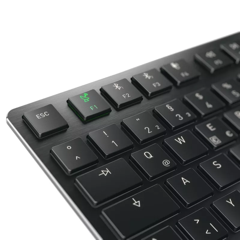 CHERRY KW X ULP 2.0 MINI teclado Home/Office USB + RF Wireless + Bluetooth QWERTZ alemán negro