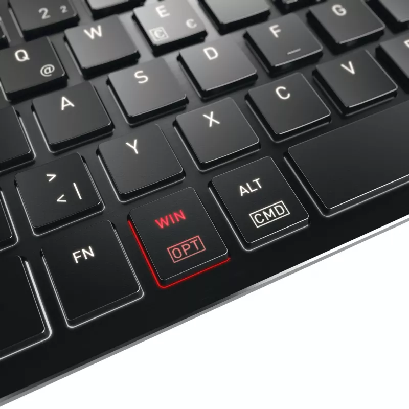 CHERRY KW X ULP 2.0 MINI teclado Home/Office USB + RF Wireless + Bluetooth QWERTZ alemán negro