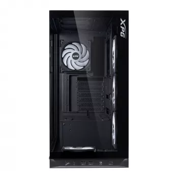 XPG INVADER X BTF carcasa semitorre negra, torre Midi, PC, negra, ATX, micro ATX, Mini-ATX, SPCC, cristal templado, 17,5 cm