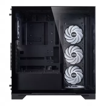 XPG INVADER X BTF carcasa semitorre negra, torre Midi, PC, negra, ATX, micro ATX, Mini-ATX, SPCC, cristal templado, 17,5 cm