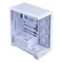 XPG Invader X BTF caja de PC Midi Tower, ATX/Micro-ATX/Mini-ITX, panel lateral transparente, 5 ventiladores ARGB de 120 mm, USB-C, sin fuente de alimentación, blanca