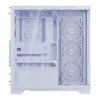 XPG Invader X BTF caja de PC Midi Tower, ATX/Micro-ATX/Mini-ITX, panel lateral transparente, 5 ventiladores ARGB de 120 mm, USB-C, sin fuente de alimentación, blanca