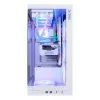 XPG Invader X BTF caja de PC Midi Tower, ATX/Micro-ATX/Mini-ITX, panel lateral transparente, 5 ventiladores ARGB de 120 mm, USB-C, sin fuente de alimentación, blanca