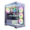XPG Invader X BTF caja de PC Midi Tower, ATX/Micro-ATX/Mini-ITX, panel lateral transparente, 5 ventiladores ARGB de 120 mm, USB-C, sin fuente de alimentación, blanca
