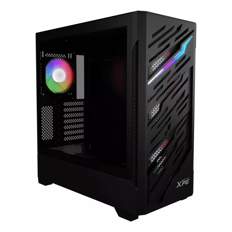 XPG STARKER AIR BTF semitorre negra, torre Midi, PC, negra, ATX, EATX, micro ATX, Mini-ITX, SPCC, cristal templado, gaming