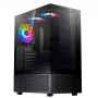 XPG Invader X Mini caja de PC Midi Tower, ATX/Micro-ATX/Mini-ITX, cristal templado, 5 ventiladores ARGB de 120 mm, USB-C, sin fuente de alimentación, negra