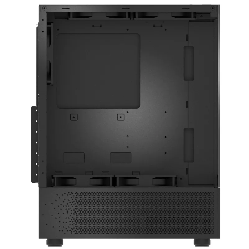 XPG Invader X Mini caja de PC Midi Tower, ATX/Micro-ATX/Mini-ITX, cristal templado, 5 ventiladores ARGB de 120 mm, USB-C, sin fuente de alimentación, negra