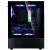 XPG Invader X Mini caja de PC Midi Tower, ATX/Micro-ATX/Mini-ITX, cristal templado, 5 ventiladores ARGB de 120 mm, USB-C, sin fuente de alimentación, negra