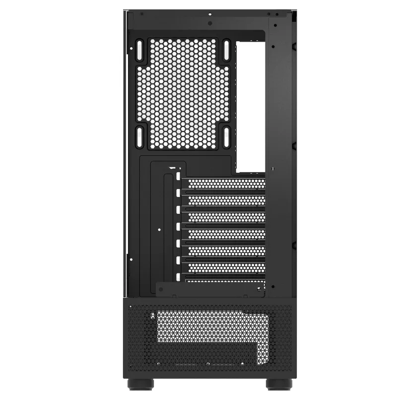 XPG Invader X Mini caja de PC Midi Tower, ATX/Micro-ATX/Mini-ITX, cristal templado, 5 ventiladores ARGB de 120 mm, USB-C, sin fuente de alimentación, negra