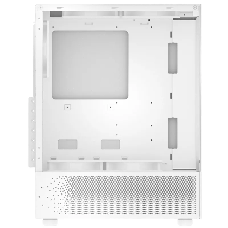 XPG Invader X Mini caja de PC Midi Tower, ATX/Micro-ATX/Mini-ITX, paneles de cristal, 5 ventiladores ARGB de 120 mm, USB-C, sin fuente de alimentación, blanca