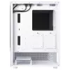 XPG Invader X Mini caja de PC Midi Tower, ATX/Micro-ATX/Mini-ITX, paneles de cristal, 5 ventiladores ARGB de 120 mm, USB-C, sin fuente de alimentación, blanca