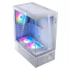 XPG Invader X Mini caja de PC Midi Tower, ATX/Micro-ATX/Mini-ITX, paneles de cristal, 5 ventiladores ARGB de 120 mm, USB-C, sin fuente de alimentación, blanca
