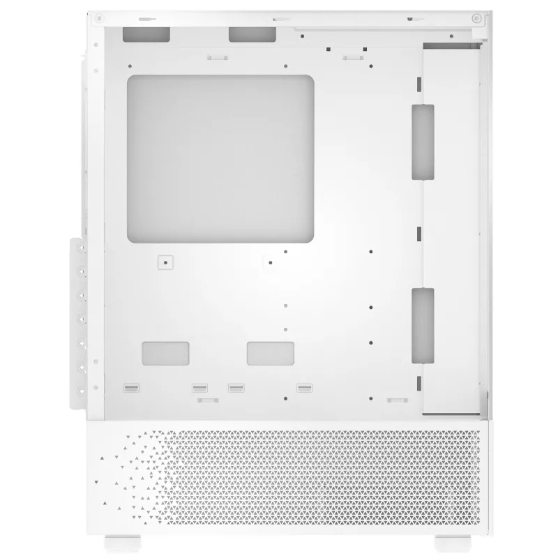 XPG Invader X Mini caja de PC Midi Tower, ATX/Micro-ATX/Mini-ITX, paneles de cristal, 5 ventiladores ARGB de 120 mm, USB-C, sin fuente de alimentación, blanca