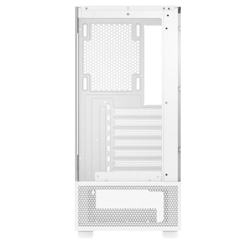 XPG Invader X Mini caja de PC Midi Tower, ATX/Micro-ATX/Mini-ITX, paneles de cristal, 5 ventiladores ARGB de 120 mm, USB-C, sin fuente de alimentación, blanca