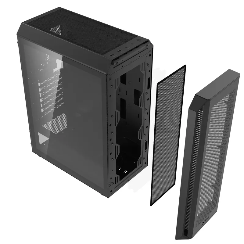XPG VALOR AIR PLUS CARCASA SEMITORRE negra, torre Midi, PC, negra, ATX, micro ATX, Mini-ITX, SPCC, 16 cm