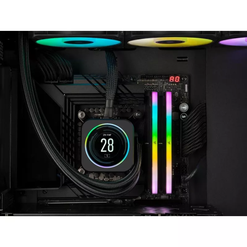 Memoria RAM CORSAIR 32GB DDR5 (2x16GB) DRAM 6000MT/s CL36 Kit de memoria Vengeance RGB Negro