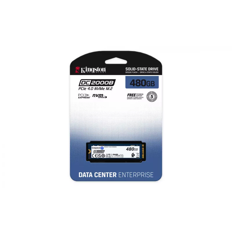 Kingston Technology 480G DC2000B PCIe 4.0 M.2 2280 SSD Enterprise