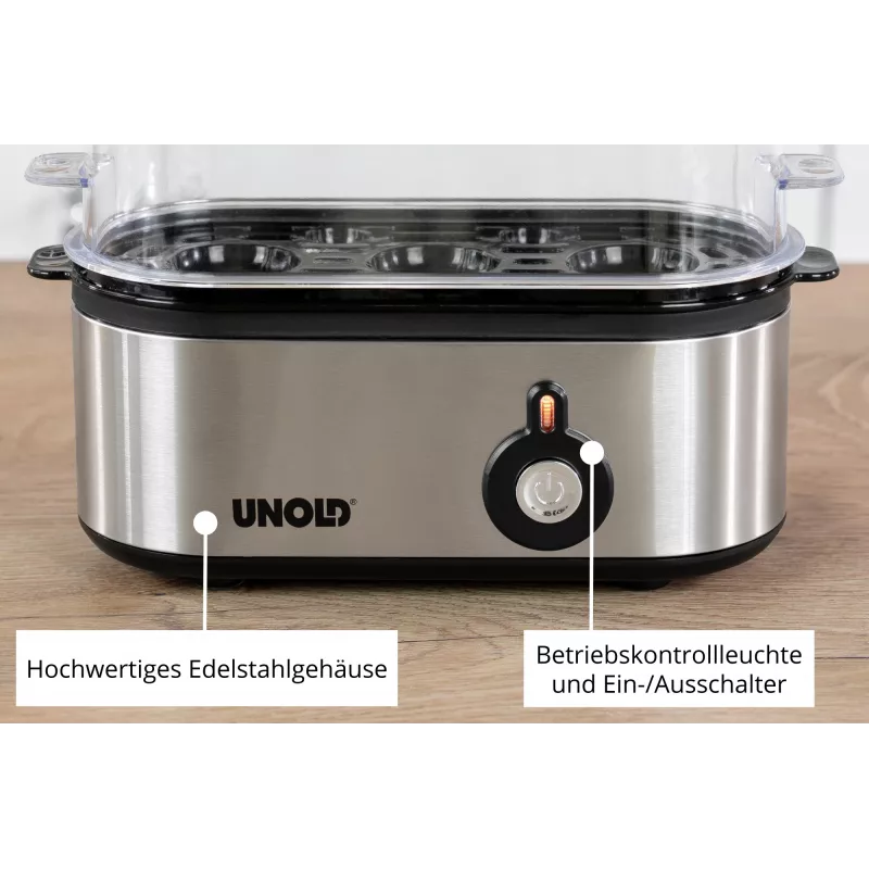 Unold 38610 Hervidor de huevos 3 huevos 210 W Acero inoxidable
