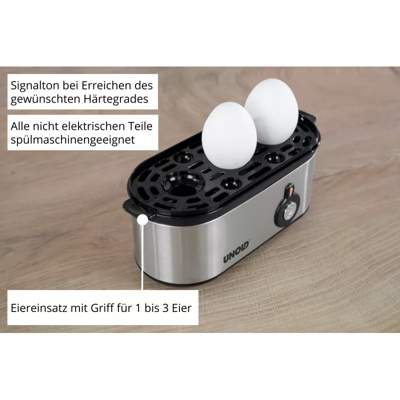 Unold 38610 Hervidor de huevos 3 huevos 210 W Acero inoxidable