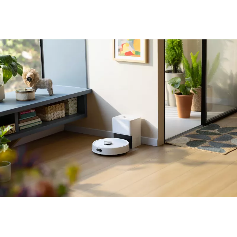 Robot aspirador Roborock Q7 TF+ — sin bolsa, navegación LiDAR, fregado húmedo, base de carga automática (carga y limpieza), blanco