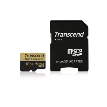 Memoria flash Transcend 16GB MicroSDHC Clase 10 con adaptador