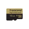 Memoria flash Transcend 16GB MicroSDHC Clase 10 con adaptador
