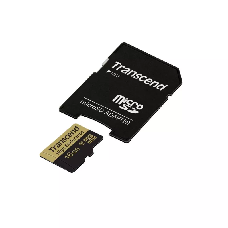 Memoria flash Transcend 16GB MicroSDHC Clase 10 con adaptador