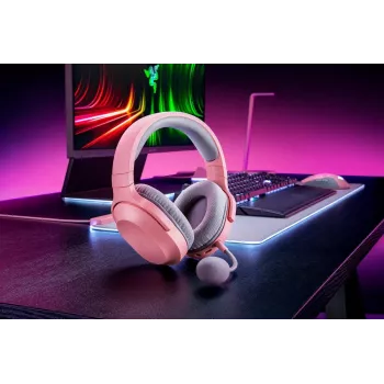 RAZER Headset Barracuda X - Estéreo - Con cable e inalámbrico - USB-C - Quartz Pink