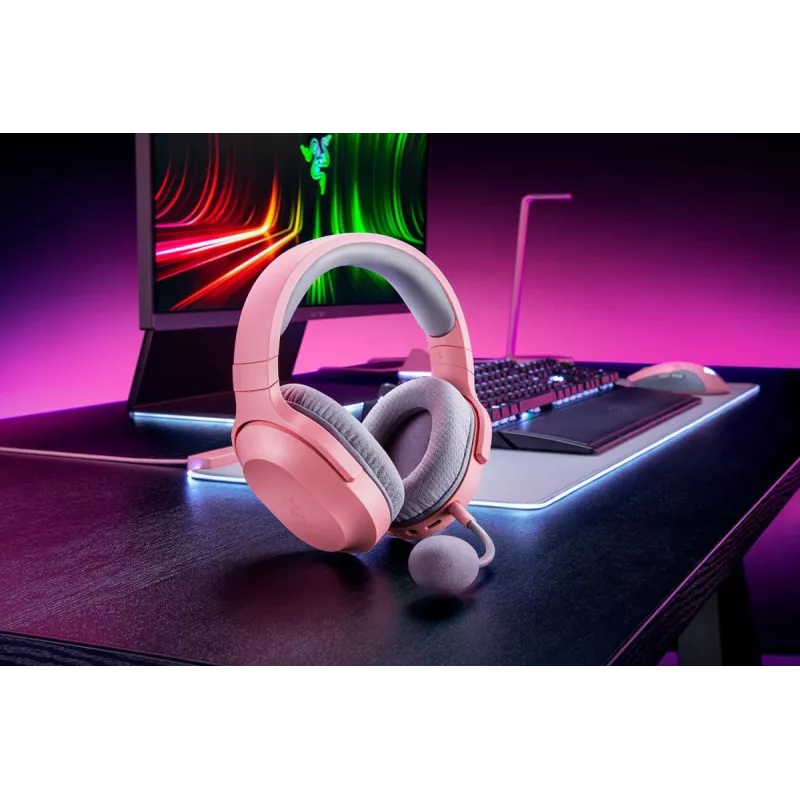 RAZER Headset Barracuda X - Estéreo - Con cable e inalámbrico - USB-C - Quartz Pink