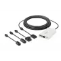 Hanwha XNB-6001 cámara de seguridad IP tipo box, para interior, 2 MP, PoE, PTZ digital, marfil