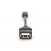 DIGITUS cable adaptador USB 2.0, OTG, Type Mini-B - A M/H, 20cm, conforme a USB 2.0, negro