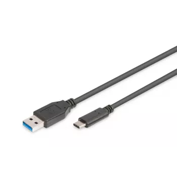DIGITUS ASSMANN cable de conexión USB Type-C, Type-C a A M/M, 1m Super Speed negro