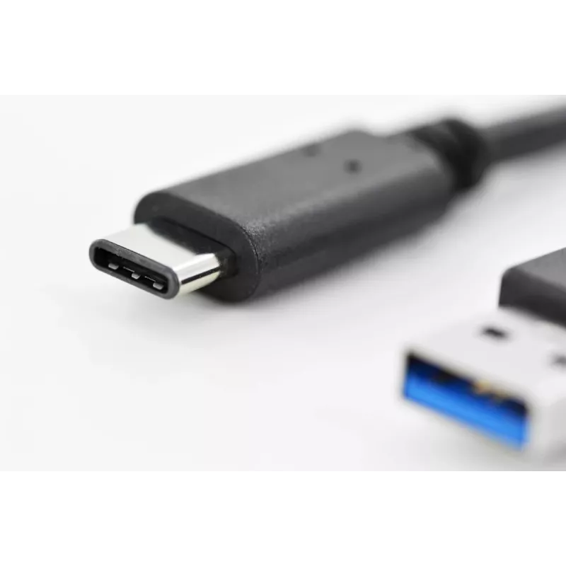 DIGITUS ASSMANN cable de conexión USB Type-C, Type-C a A M/M, 1m Super Speed negro