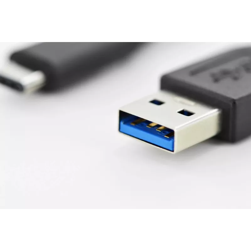 DIGITUS ASSMANN cable de conexión USB Type-C, Type-C a A M/M, 1m Super Speed negro