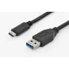 DIGITUS ASSMANN cable de conexión USB Type-C, Type-C a A M/M, 1m Super Speed negro