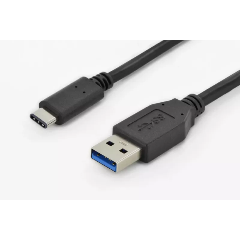 DIGITUS ASSMANN cable de conexión USB Type-C, Type-C a A M/M, 1m Super Speed negro