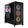 Caja para PC CORSAIR FRAME 5000D RS ARGB semitorre negra — ATX, compatible con 3 ventiladores frontales de 140mm, unidades de 2,5/3,5