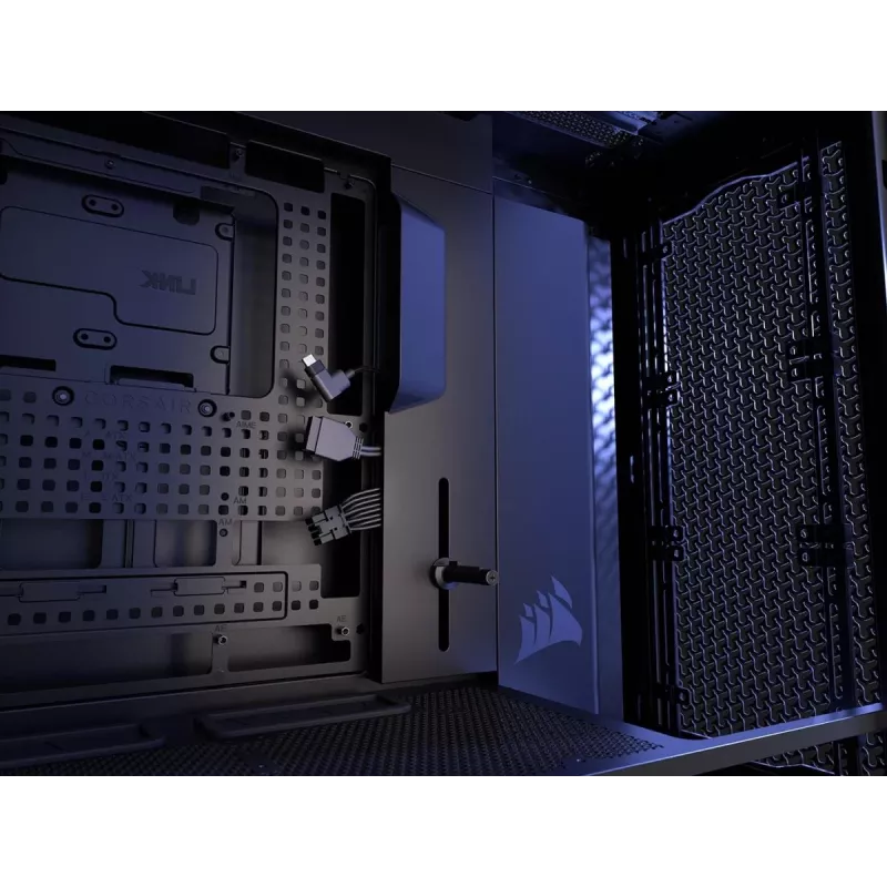 Caja para PC CORSAIR FRAME 5000D RS ARGB semitorre negra — ATX, compatible con 3 ventiladores frontales de 140mm, unidades de 2,5/3,5