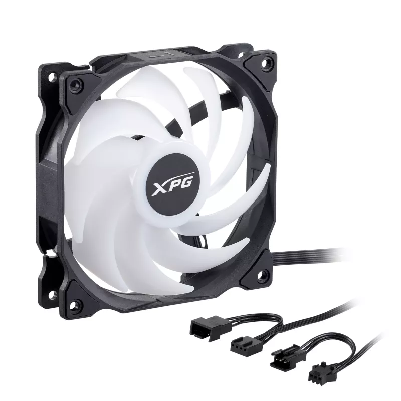 XPG VENTO 120 ARGB PWM (pack de 3) negro, ventilador, 12 cm, 300 rpm, 1650 rpm, negro