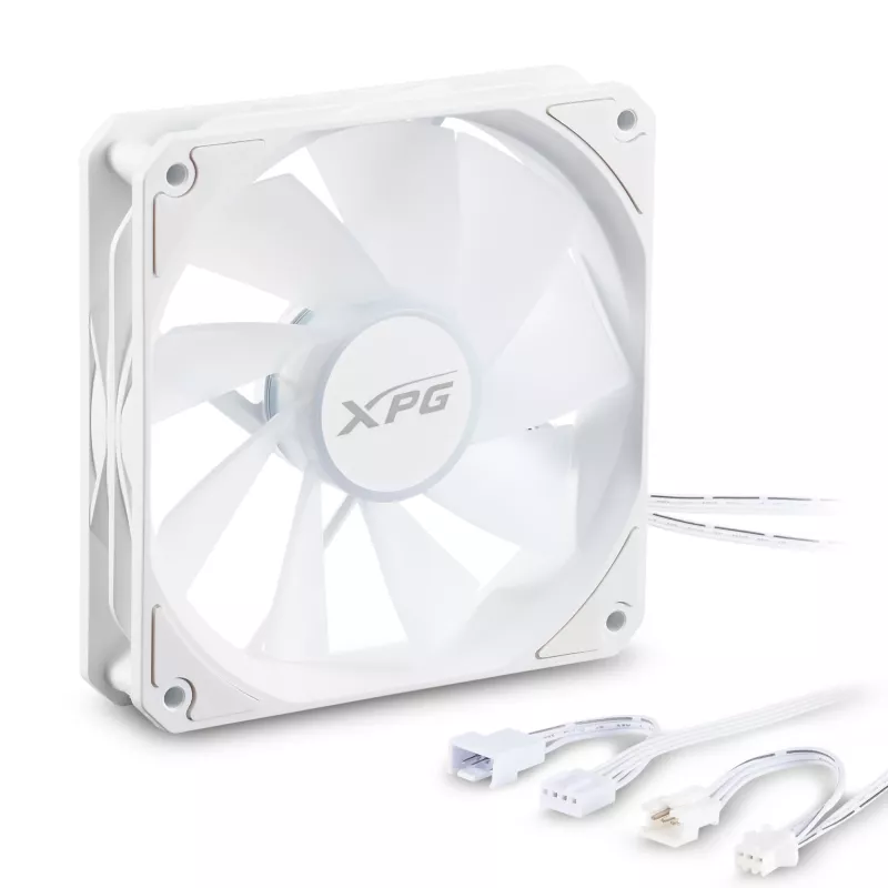 XPG VENTO R 120 ARGB PWM White, ventilador, 12 cm, 300 RPM, 1600 RPM, blanco